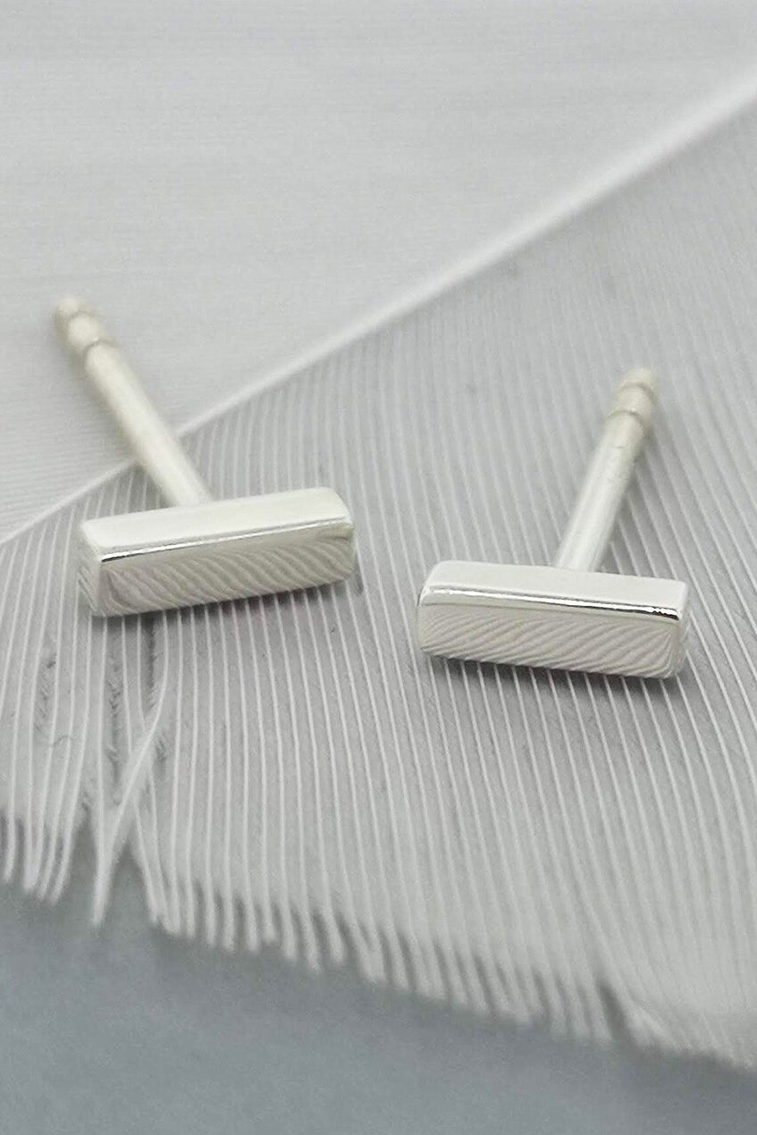 5mm Sterling Silver Bar Stud Earrings