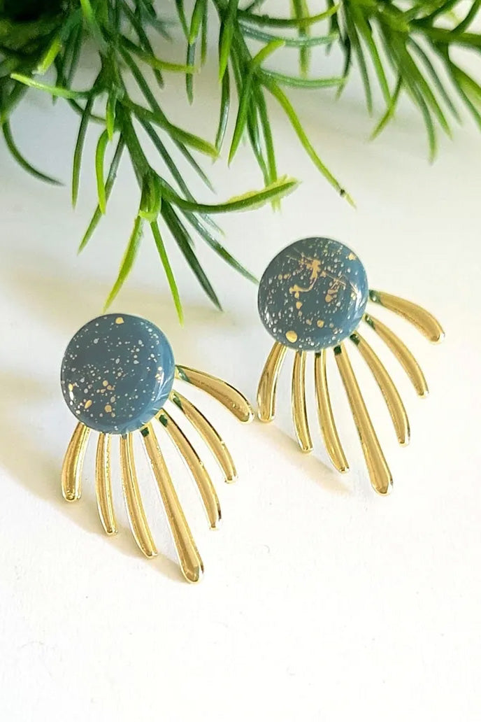 Ceramic Fireworks Jacket Stud Earrings