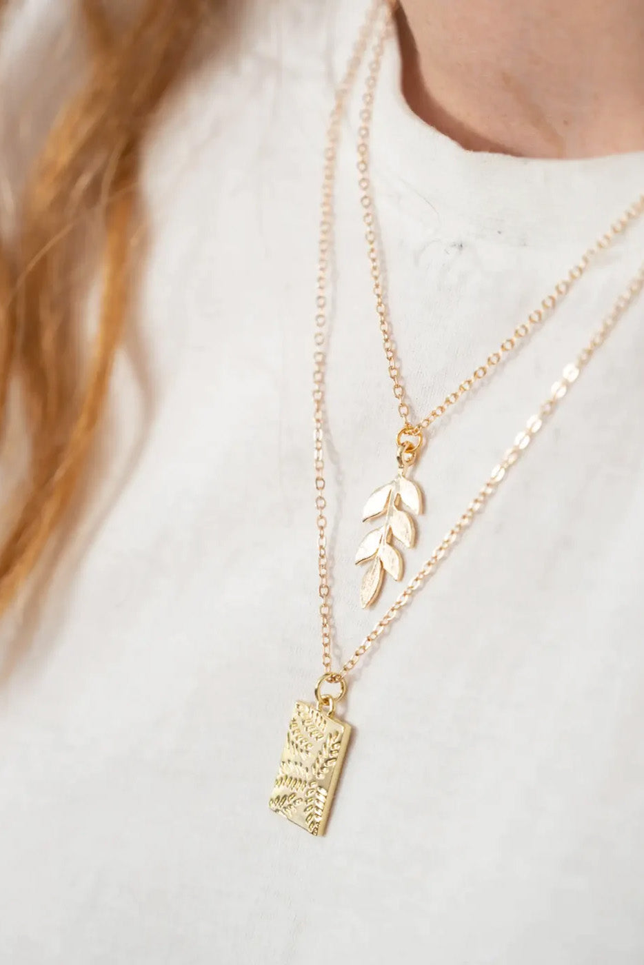 Botanical Leaf Layering Set by Birch Jewellery, Gold, made in Ottawa