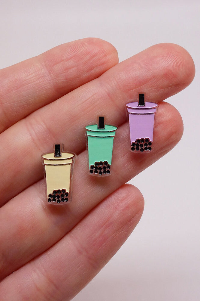 Lili0934 Bubble Tea Stud Earrings