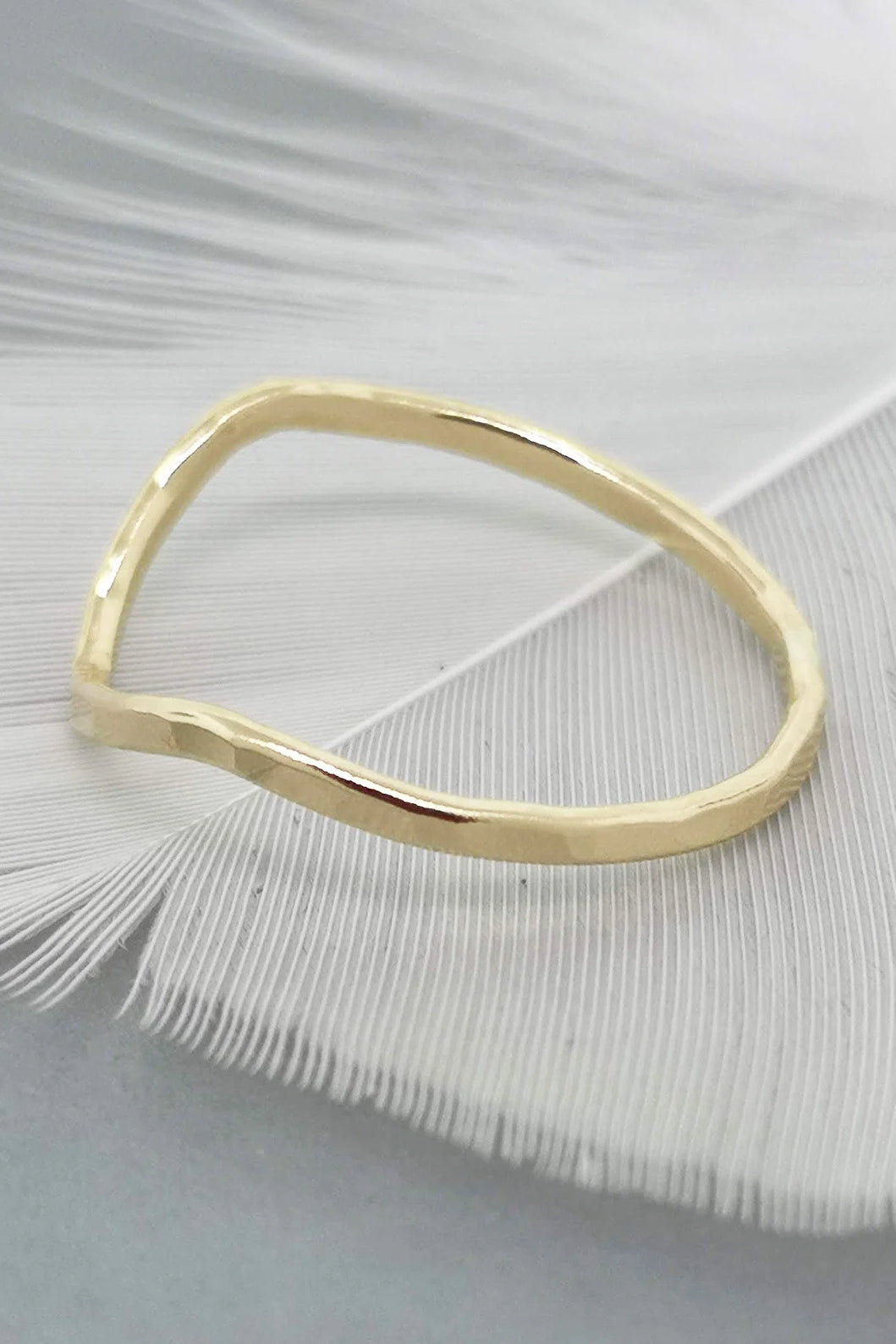 Hammered Chevron Stacking Ring