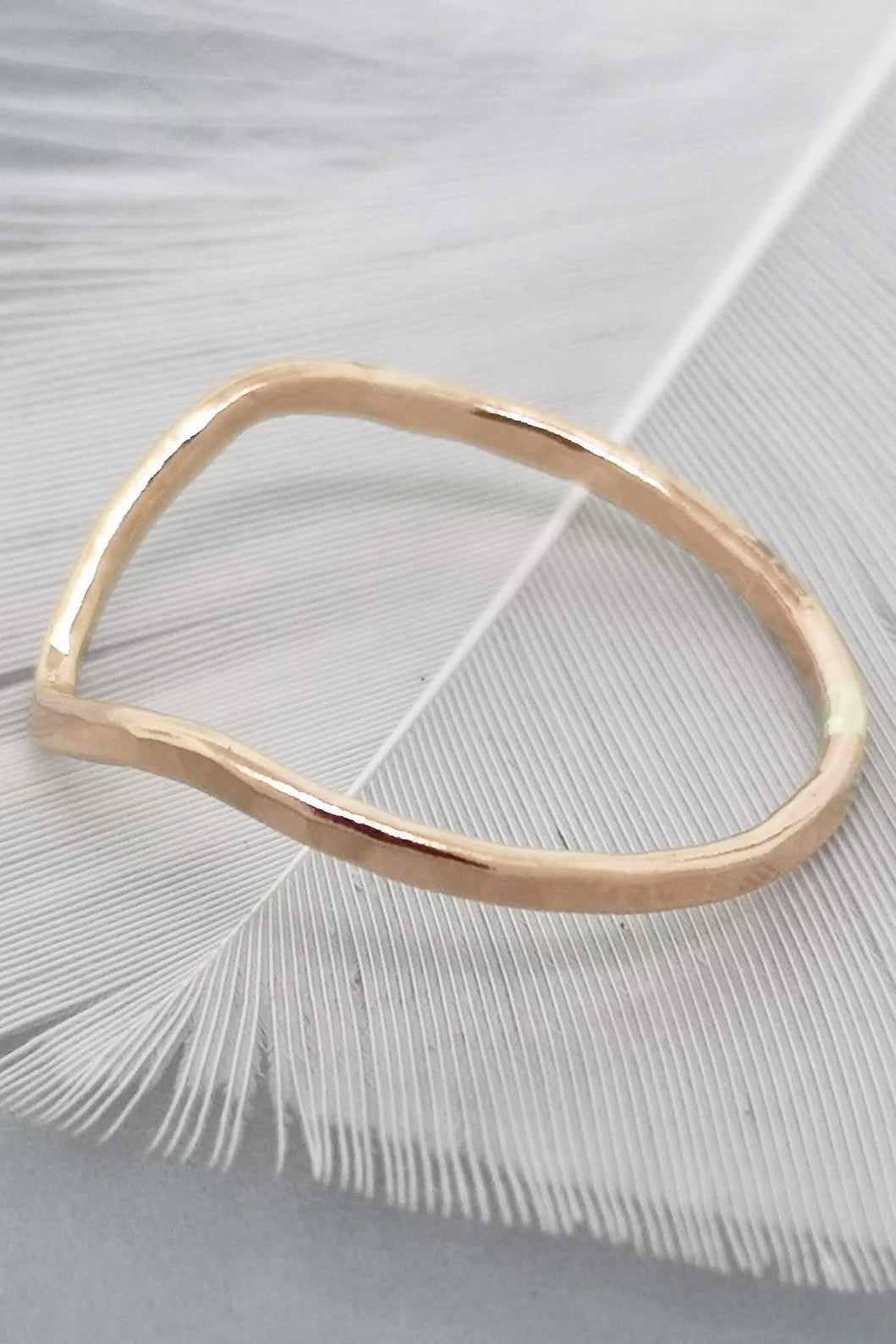 Hammered Chevron Stacking Ring