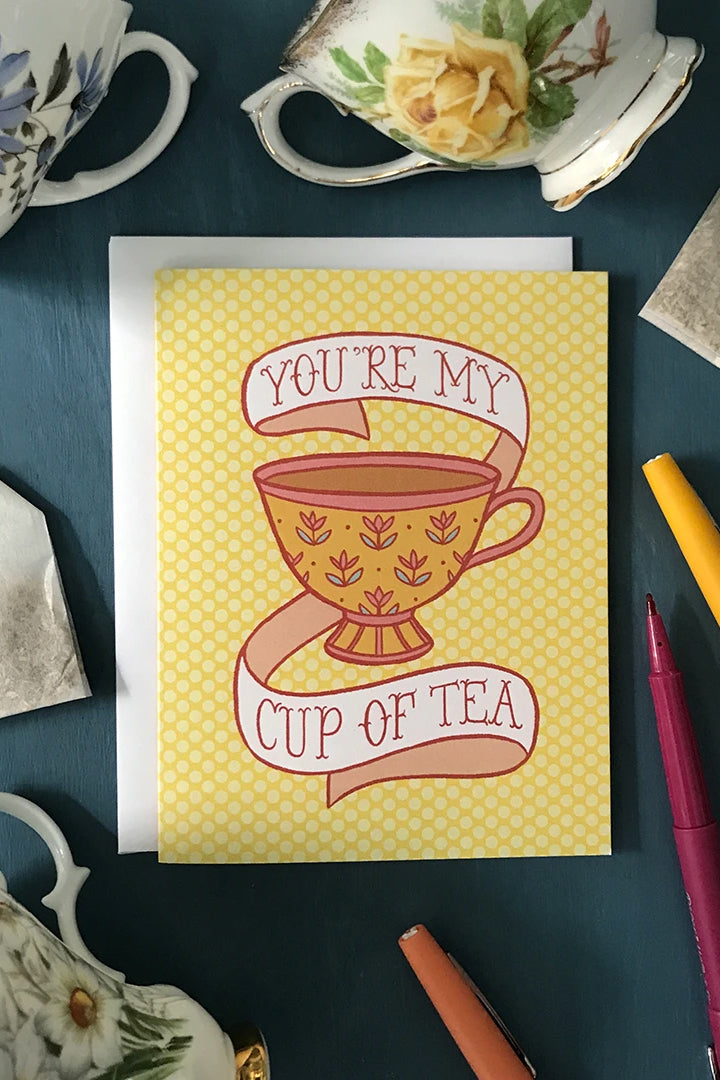 Cup of Tea Card (Pink or Yellow)