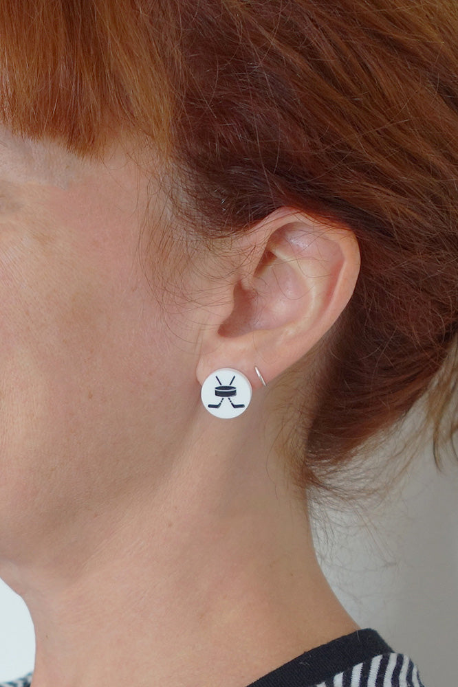 Lili0869 Hockey Stud Earrings