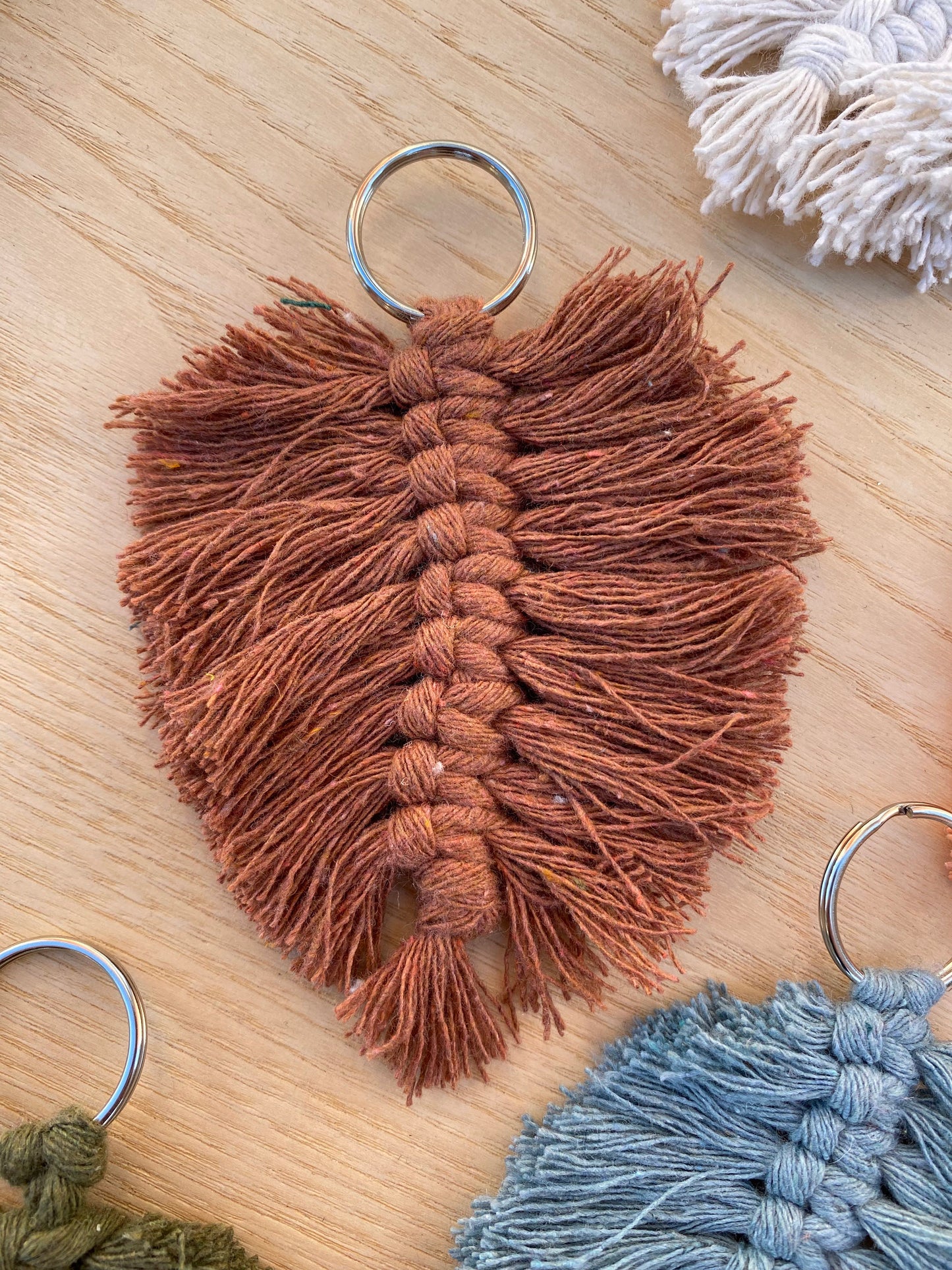 Leaf Macrame Key Chains