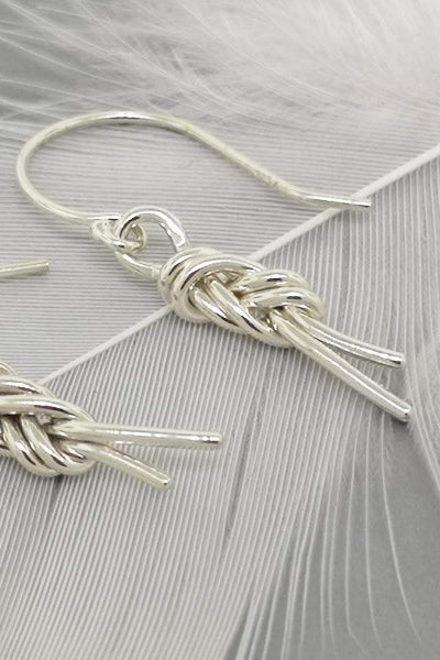 Sterling Silver Climbing Knot Dangle Earrings