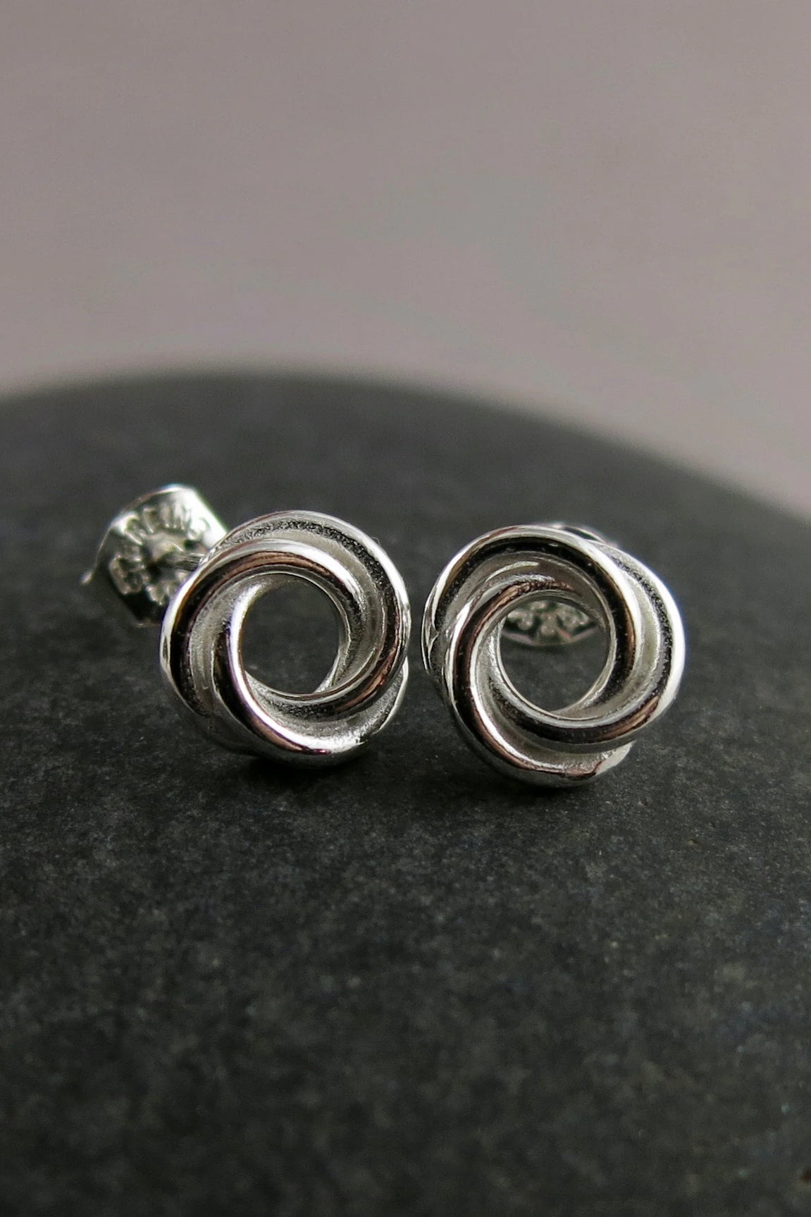 Love Knot Stud Earrings • Sterling Silver