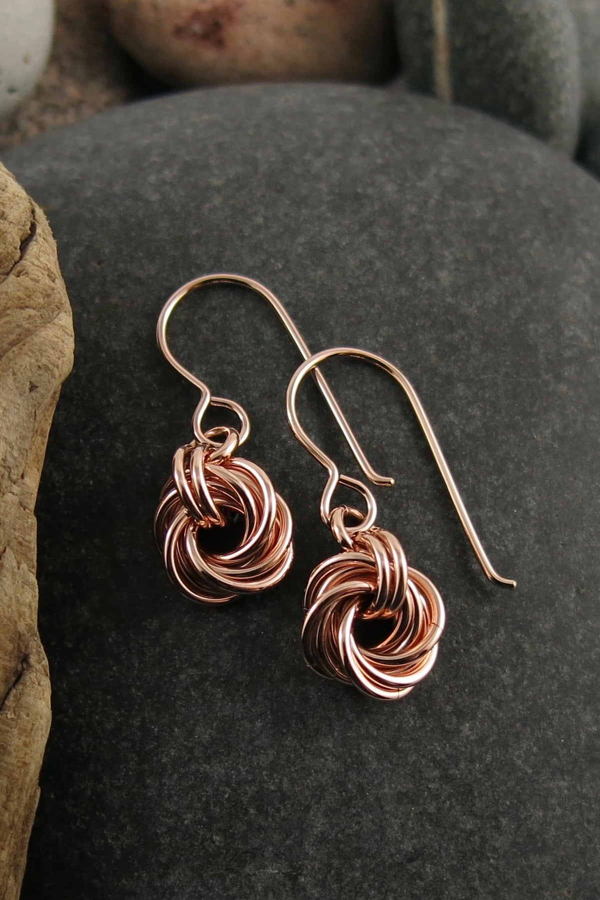 Endless Love Knot Earrings • 14K Rose Gold Fill