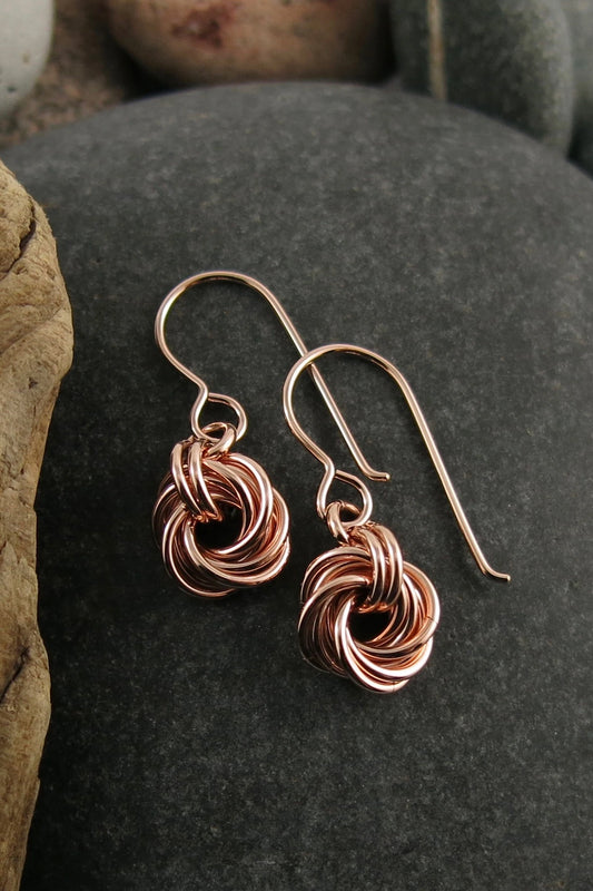 Endless Love Knot Earrings • 14K Rose Gold Fill