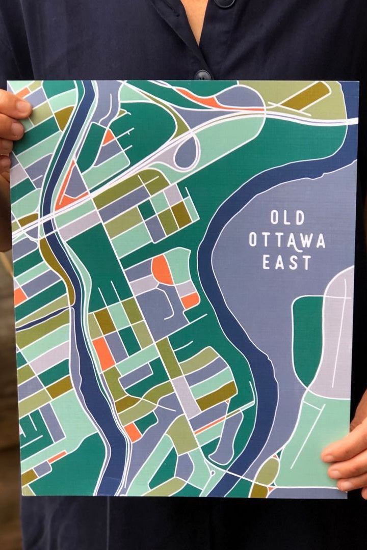 Old Ottawa East - Colour Block Map