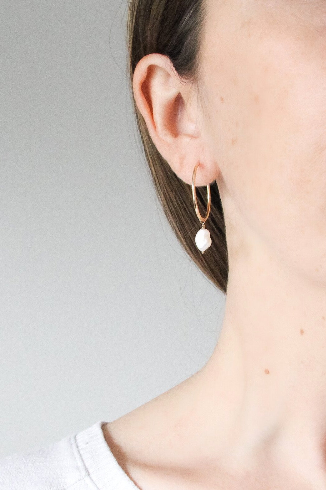 Pearl Hoops by Katye Landry, Goldfill, endless hoop, made in Ottawa