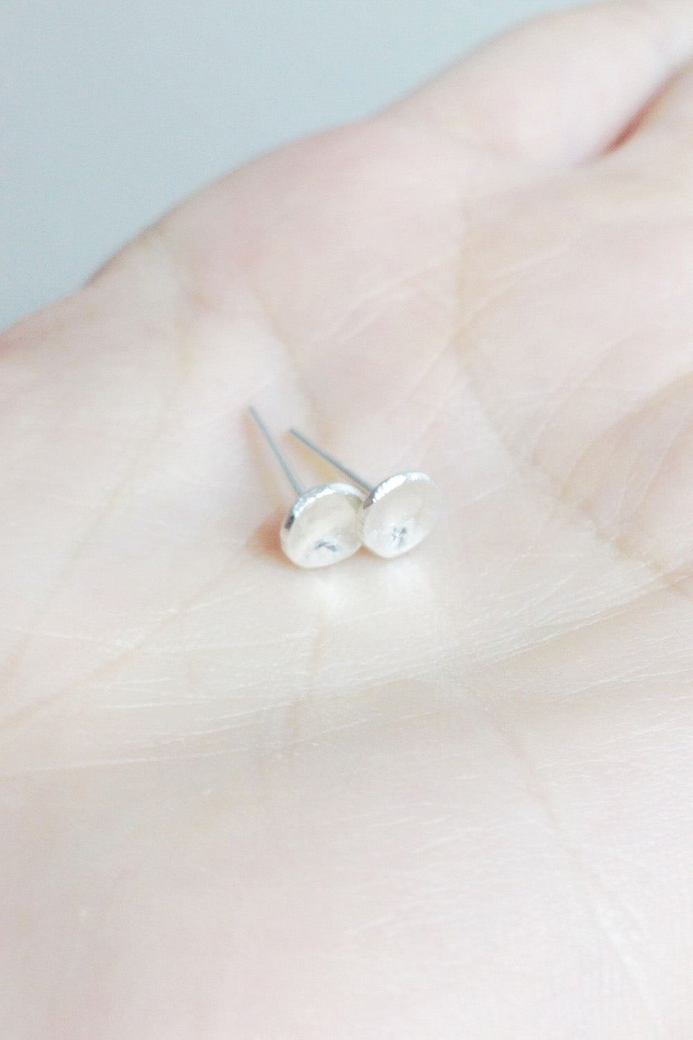 Pebble Studs by Katye Landry, Sterling Silver, made in Ottawa