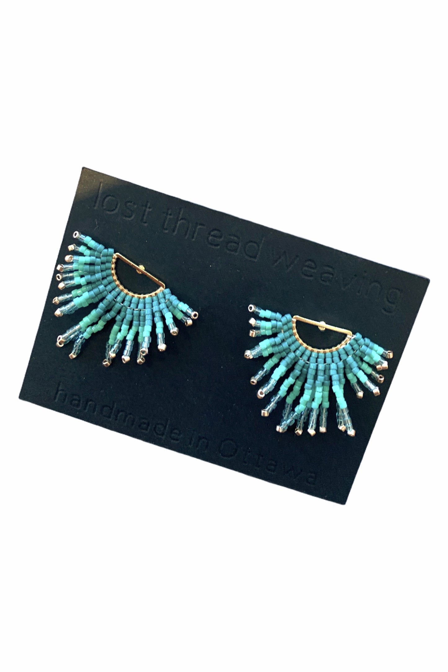 Zelda Beaded Fringe Stud Earrings - MADE TO ORDER