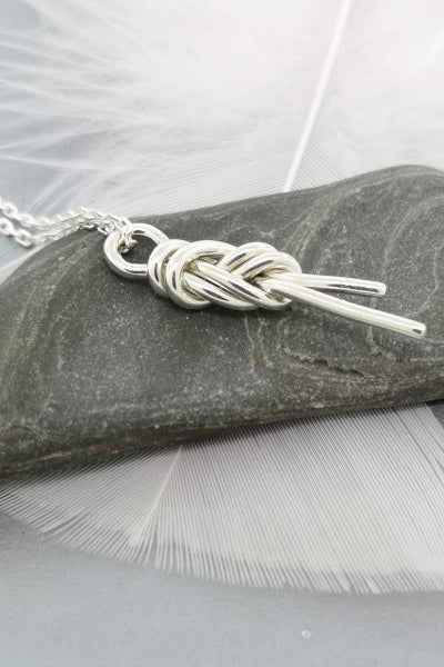 Sterling Silver Climbing Knot Necklace