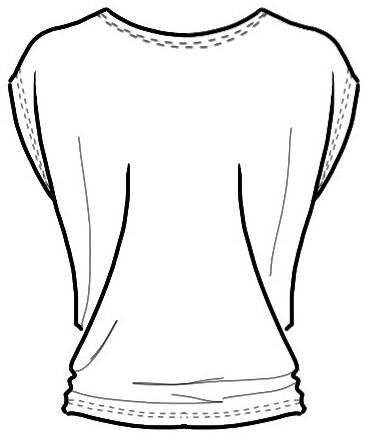 Charles Slouch Tee by Mandala, designer sketch