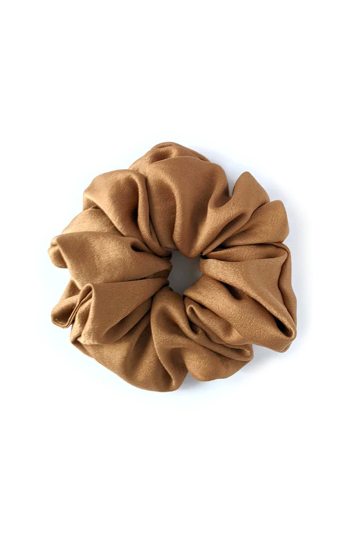 XL Oversized Scrunchie by Kokoro, Camel Satin