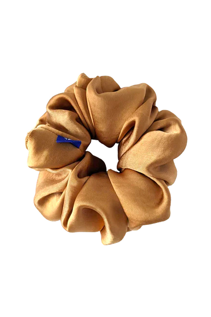 Mini Scrunchie by Kokoro, Camel Satin