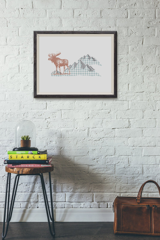 Mountain Moose Print