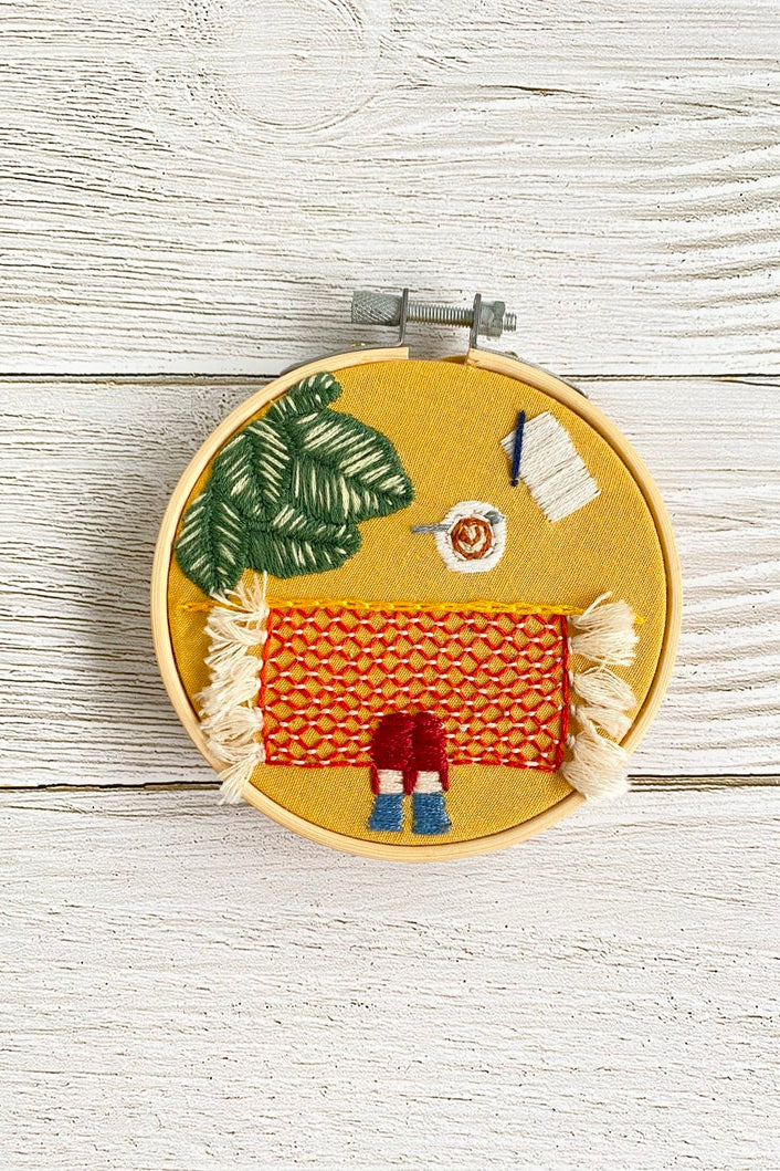 Plant + Coffee Hand Embroidery Kit