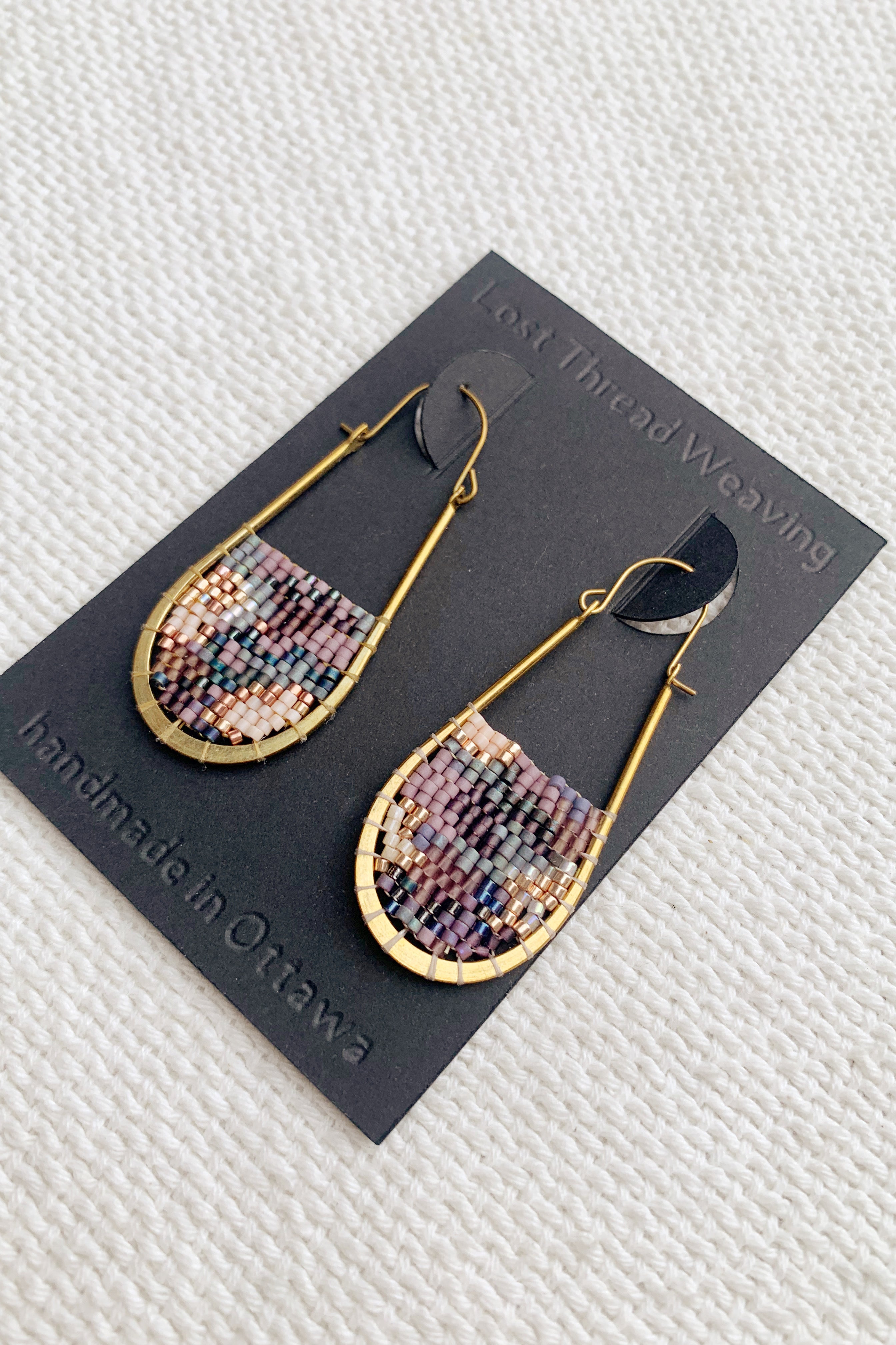 Purple oblong hoops
