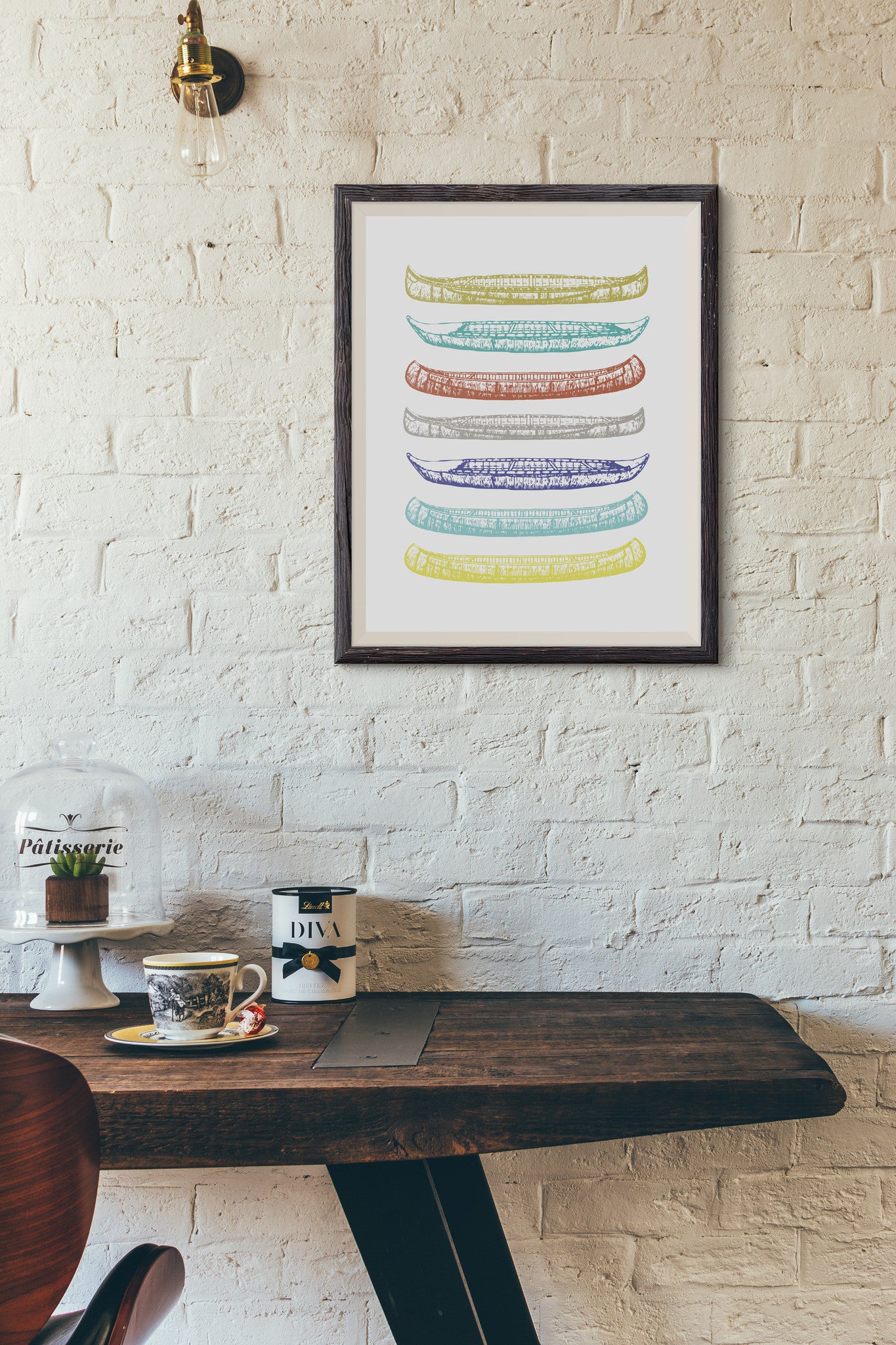 Rainbow Canoes Print