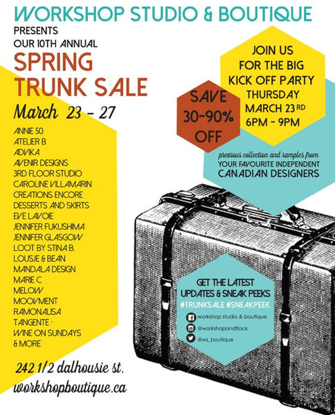 SAVE THE DATE ~ Workshop's Legendary Trunk Sale is March 23-27!