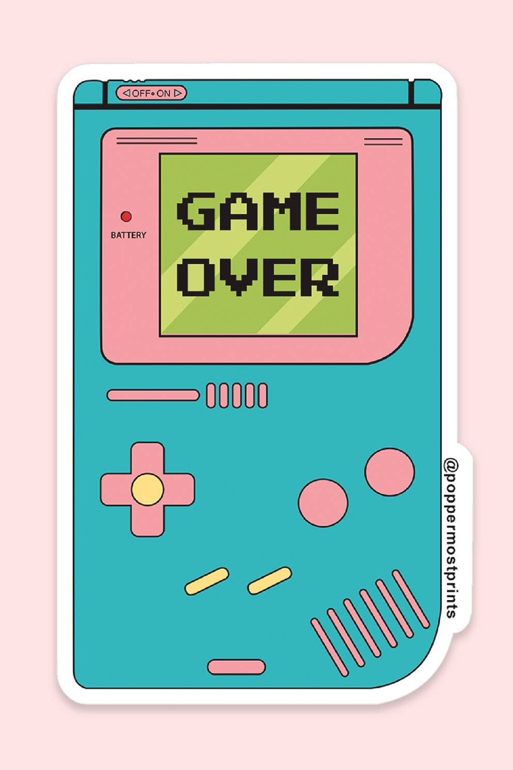 Game Over Retro Gaming Sticker
