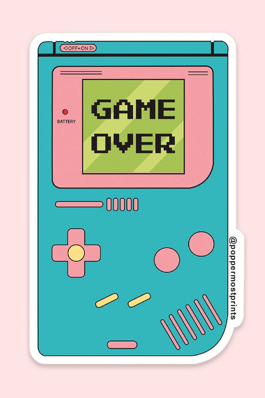 Game Over Retro Gaming Sticker