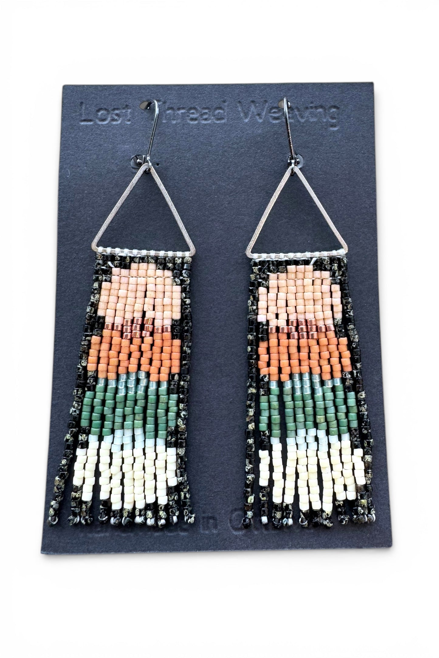 Aurora Dots - Beaded Fringe Earrings