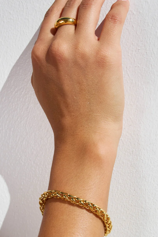 Spiga Rope Bracelet | Stainless Steel 14K Gold
