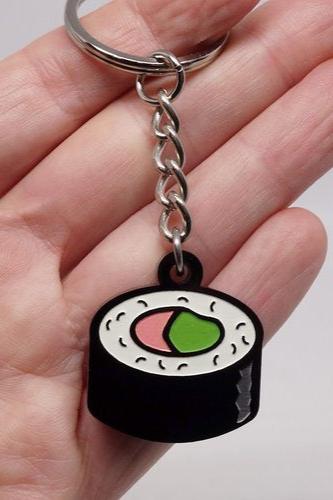 Lili0967 Sushi Roll Keychain