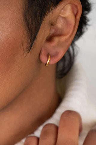 Double Circle Brass Earrings