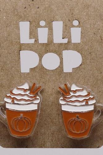 Lili1079 Pumpkin Spice Latte Stud Earrings