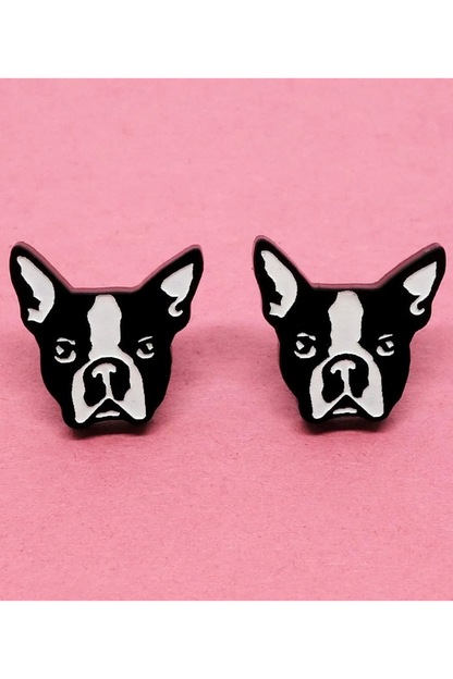 Lili0372 Boston Terrier Stud Earrings