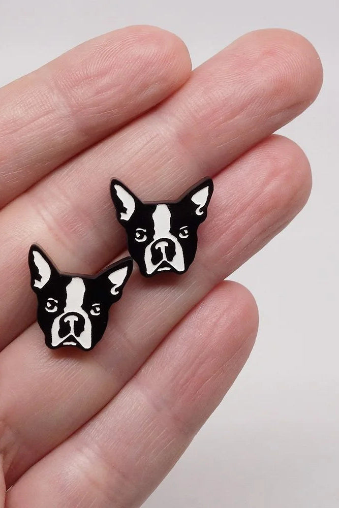 Lili0372 Boston Terrier Stud Earrings