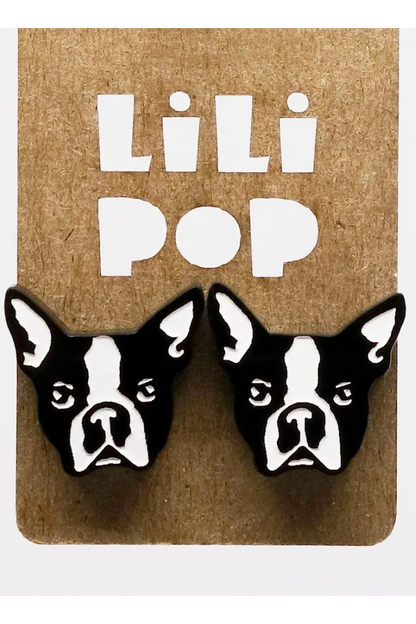 Lili0372 Boston Terrier Stud Earrings