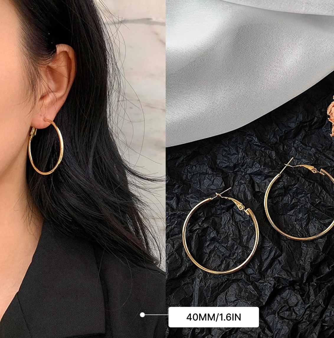 Oversized Hoop Earrings | 14K PVD Waterproof