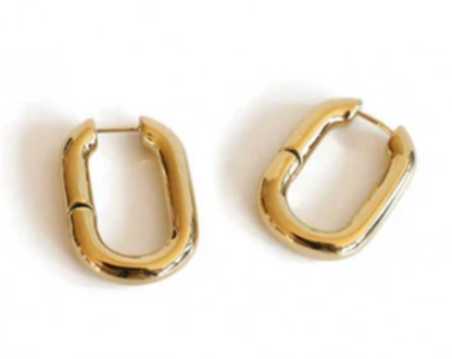 Classic Paperclip Puffy Hoop | Steel Hypoallergenic