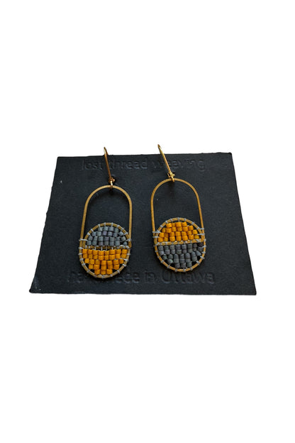 Colour Block Split Circle Capsule Earrings