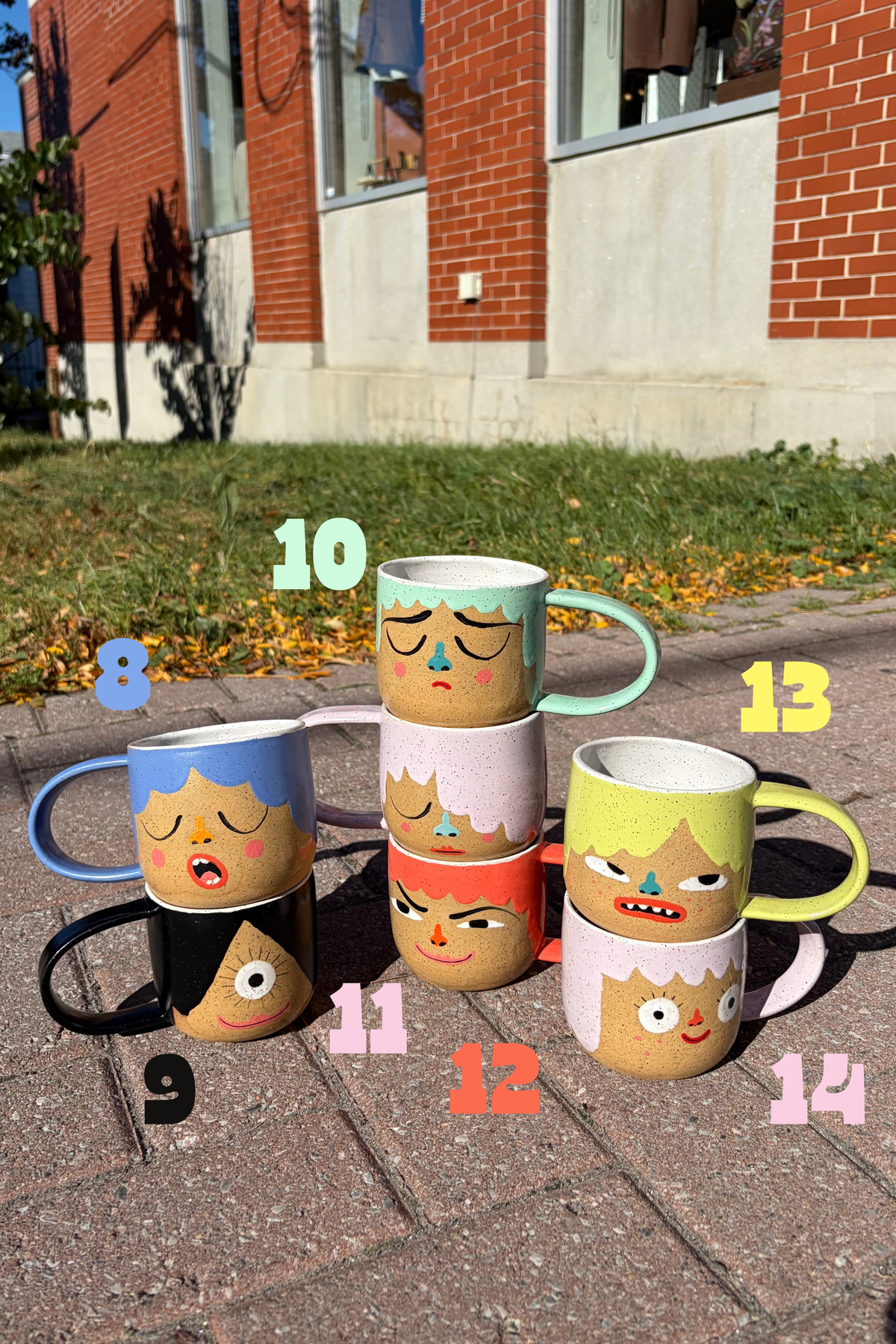 Face Mugs 12 oz - in store pick up only