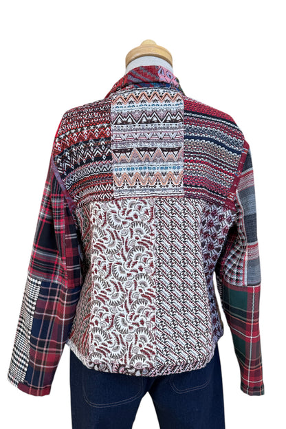 Fall/Winter Short Mosaique Multicolour Reversible Jacket Size 16