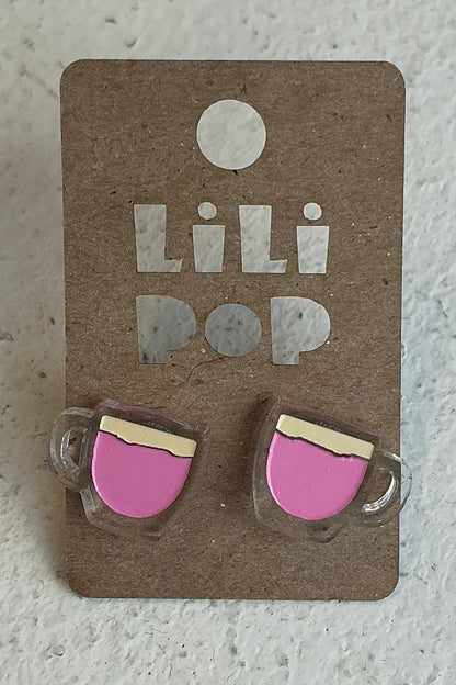 Lili1129 Matcha Tea Stud Earrings