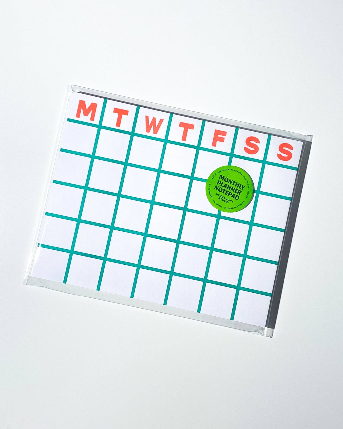 Monthly Notepad • Green