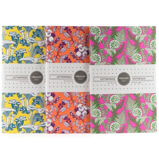 Forest Foraging Series: Set of 3 Assorted Pocket Notebooks