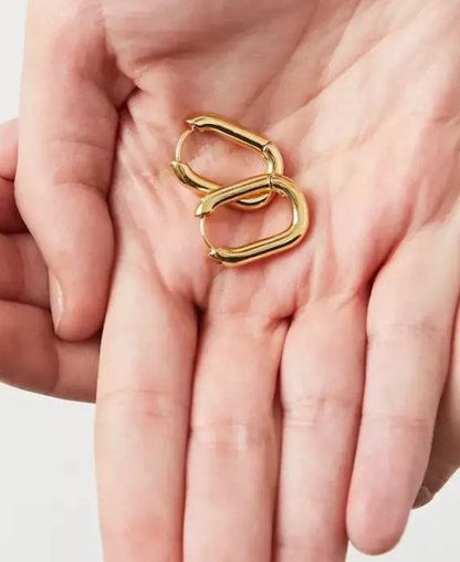 Classic Paperclip Puffy Hoop | Steel Hypoallergenic