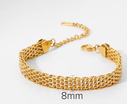 Bismarck Chain Band  Bracelet 18K Gold - Waterproof 