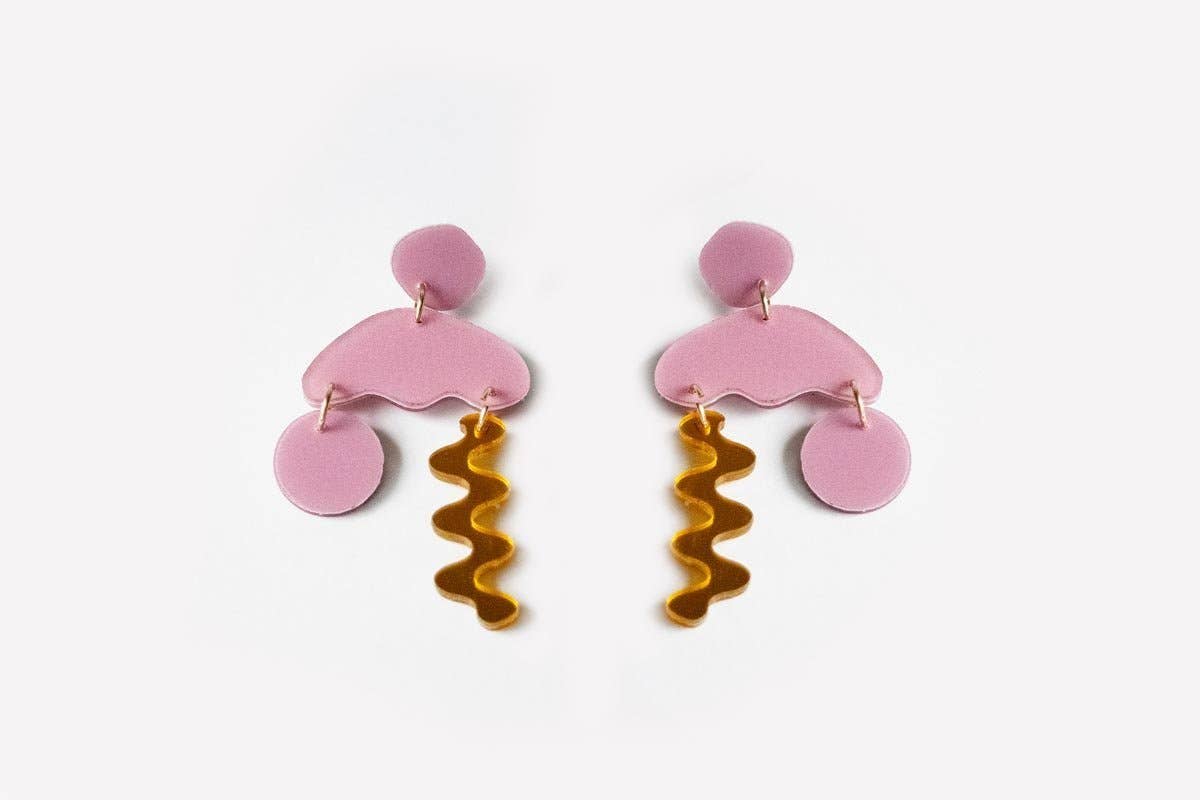 Ecoresin Squiggle Storm Earrings