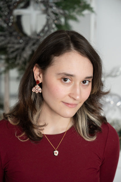 Poinsettia Dangle Earrings