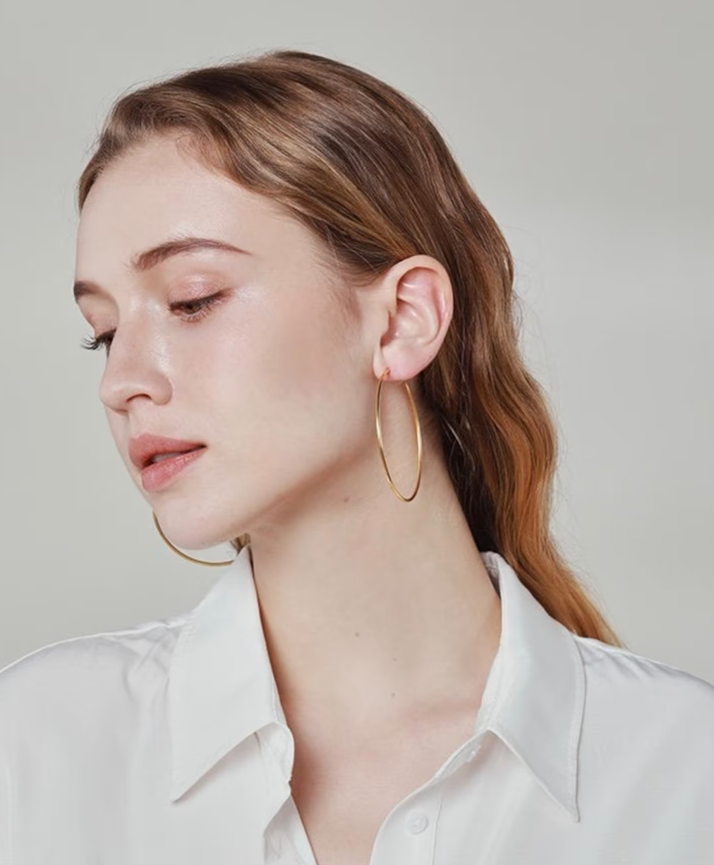 Oversized Hoop Earrings | 14K PVD Waterproof