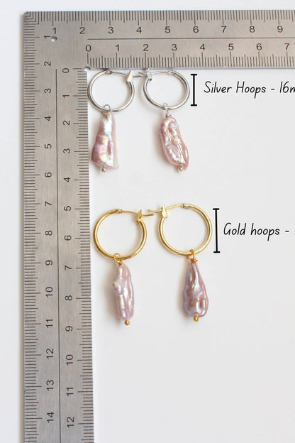 Freshwater Biwa Pearl Danglers (1E30a)